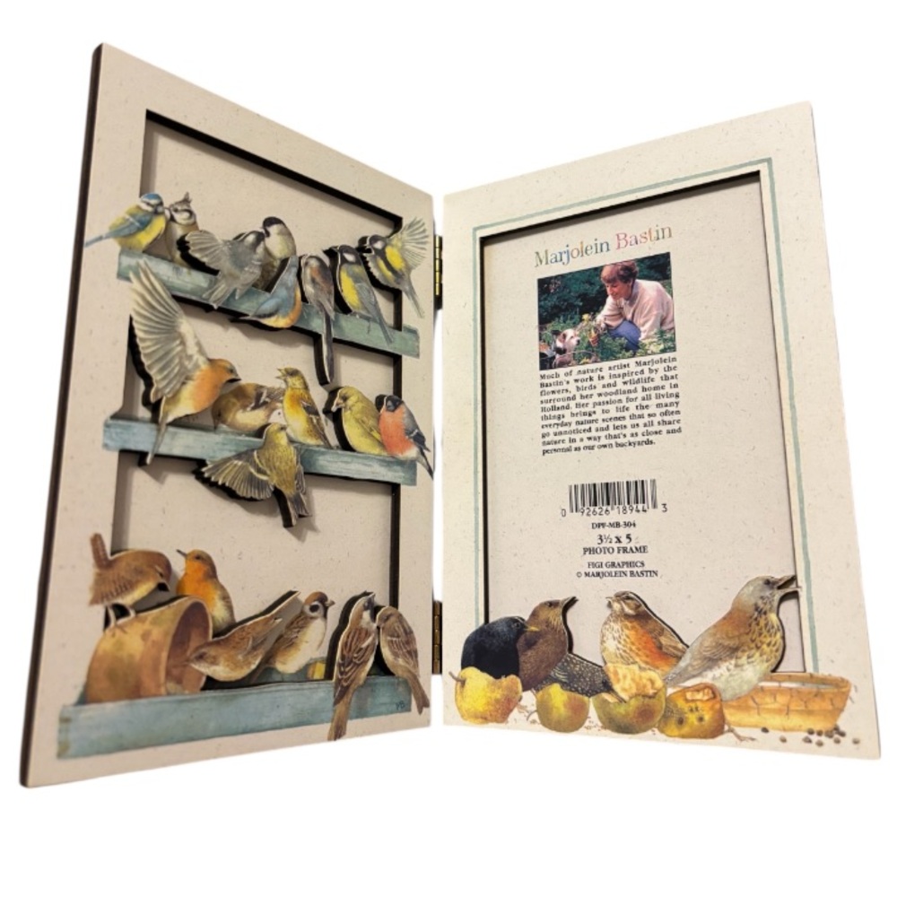 Vintage Picture Frame 3D Birds Nature Artist Marjolein Bastin Rare Figi Graphics - Picture 14 of 16